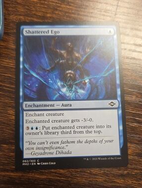 Shattered Ego Enchantment Aura Card - Blue